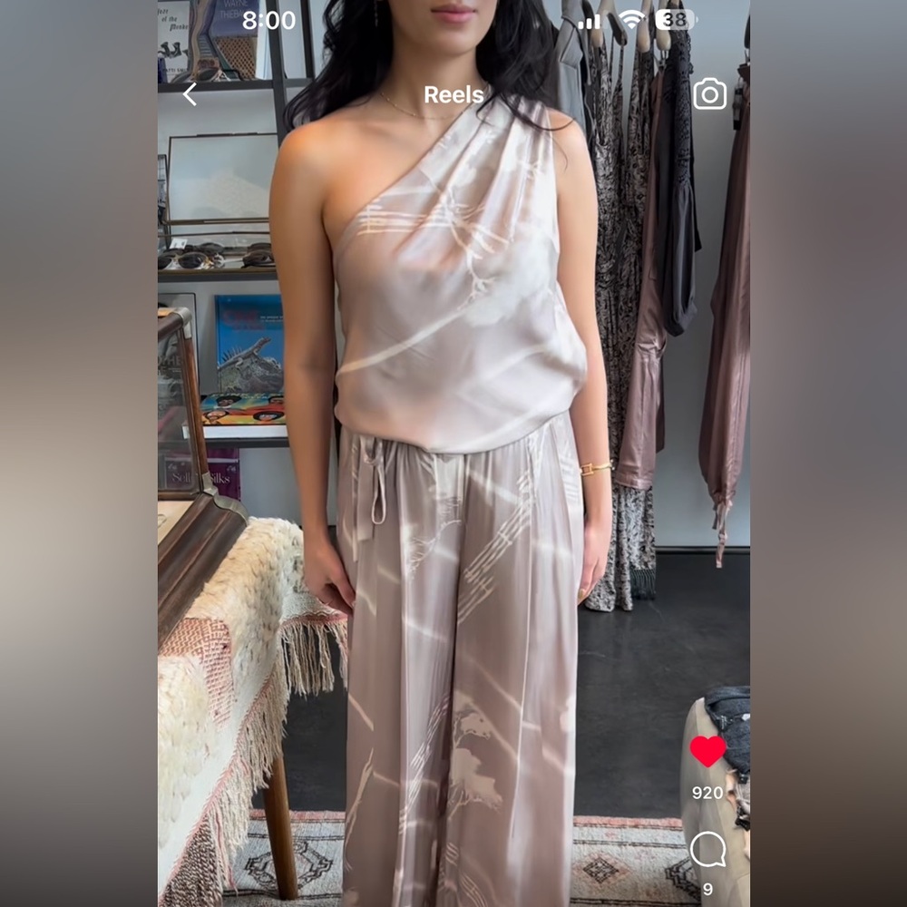 Burning Torch Silk top + pant set